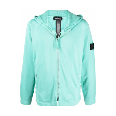 Stone Island FW22 Compass Logo Zip-Up Hoodie Jacket Green 761960119-V0044