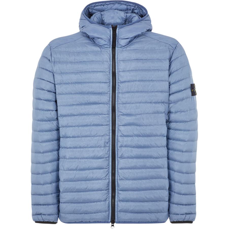 STONE ISLAND FW22 Compass Puffer Jacket Unisex Blue Hooded Down Coat 771540324V0024