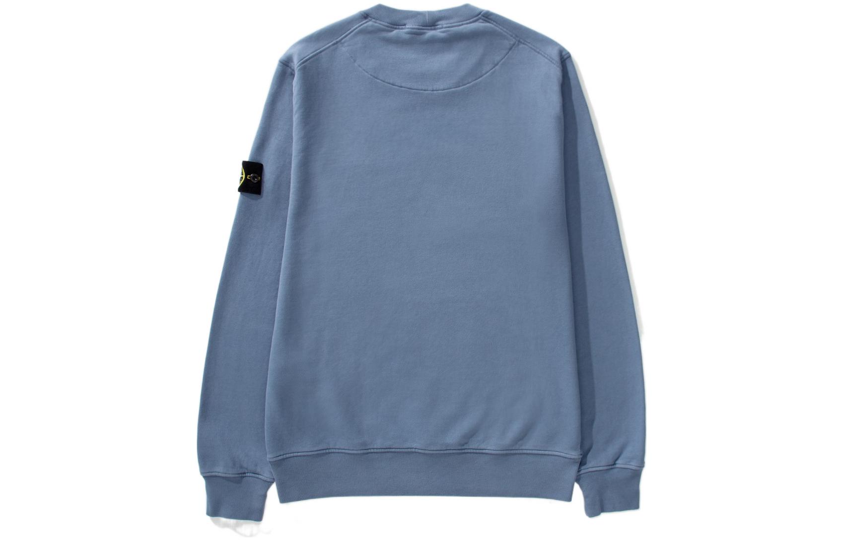 Lookbook Stone Island FW22 圓領刷毛長袖襯衫 霧藍色 771563020-V0024