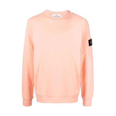 STONE ISLAND FW22 Crewneck Sweatshirt Beige Pullover with Logo Patch 771563020-V0083