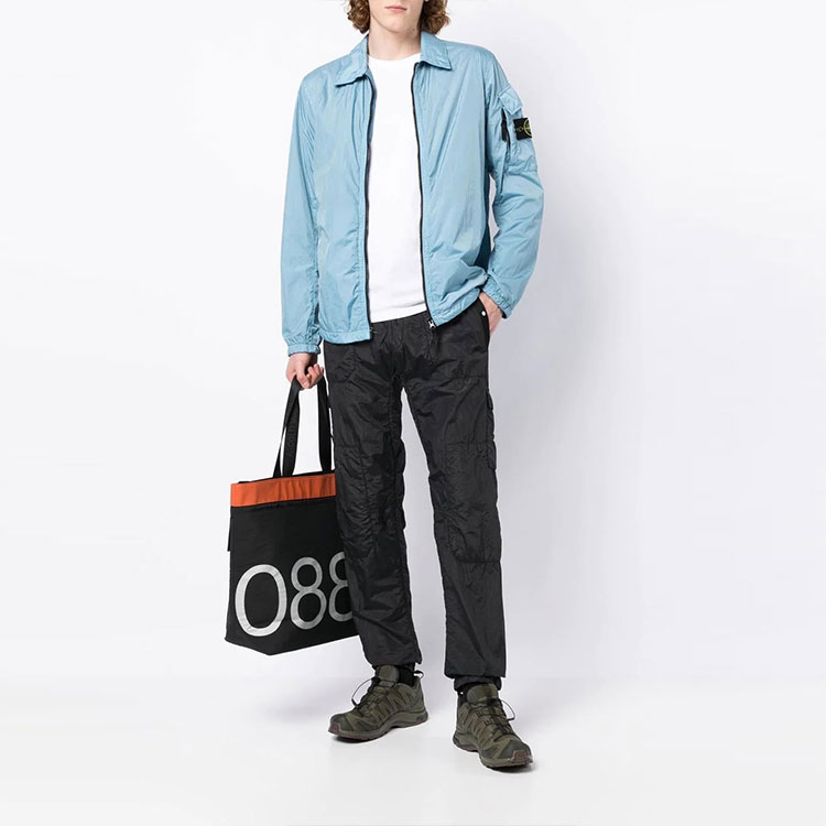 STONE ISLAND FW22 Crinkle Nylon Shirt Jacket Men’s Blue 771510223-V0046 圖 3