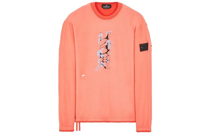 Stone Island FW22 Digital Pattern Crewneck Sweatshirt Pink 77156032A-V0083