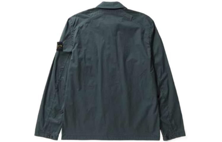STONE ISLAND FW22 Elastic Cotton Gabardine Shirt Jacket Men’s Petroleum Color 771511710-V0057 圖 3