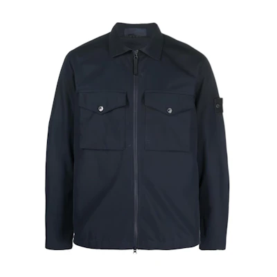 Stone Island FW22 Ghost Series Black Label Shirt Jacket Blue - Outerwear 7715116F1-V0020