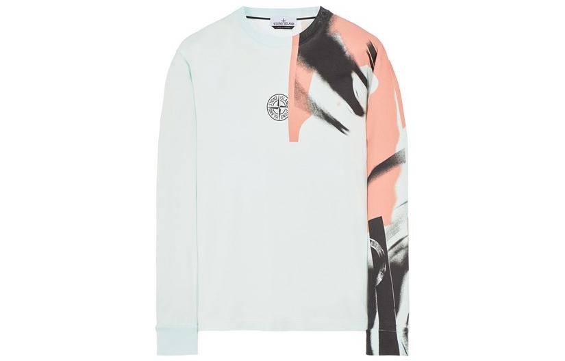 Stone Island FW22 Graphic Print Crewneck Long Sleeve Sweatshirt Men Off-White 77152ML89-V0052