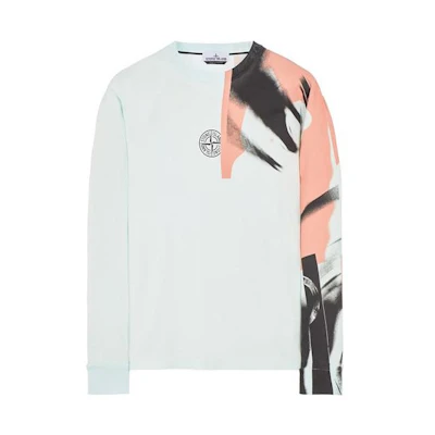 Stone Island FW22 Graphic Print Crewneck Long Sleeve Sweatshirt Men Off-White 77152ML89-V0052