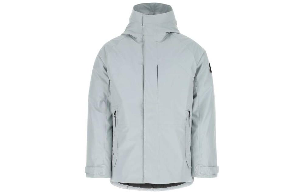 Stone Island FW22 Gray Zip-Up Jacket with Stand Collar 771541926V0061