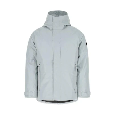 Stone Island FW22 Gray Zip-Up Jacket with Stand Collar 771541926V0061