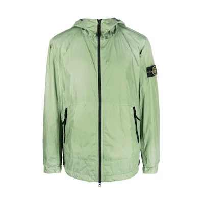 Stone Island FW22 Green Lightweight Waterproof Hooded Jacket for Men 781540522-V0055