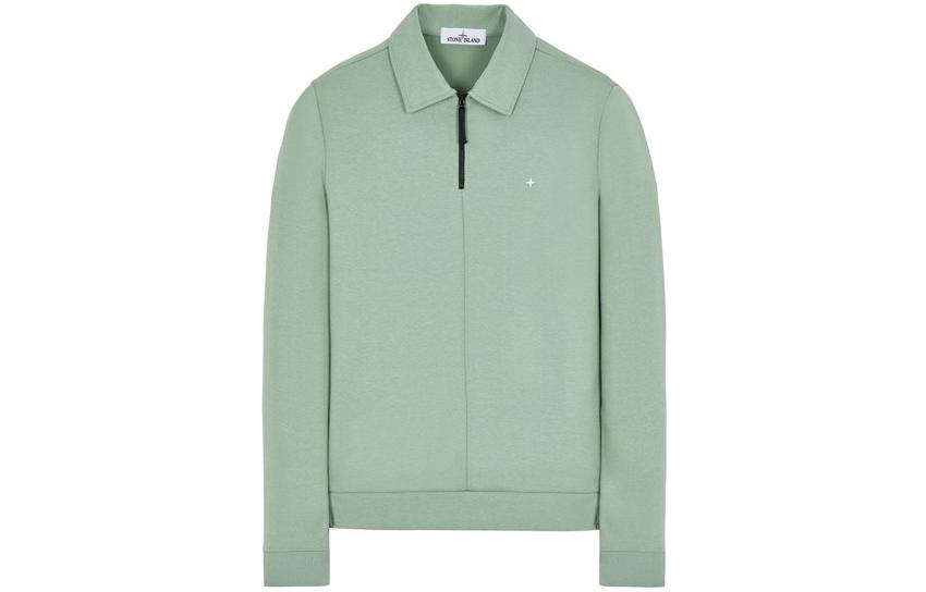 Stone Island FW22 Green Pullover Crewneck Sweatshirt Long Sleeve 7715629G5-V0052