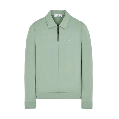 Stone Island FW22 Green Pullover Crewneck Sweatshirt Long Sleeve 7715629G5-V0052