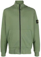 STONE ISLAND FW22 Green Solid Zipper Sweatshirt for Men 771564320-V0058 STONE ISLAND FW22 Green Solid Zipper Sweatshirt for Men 771564320-V0058