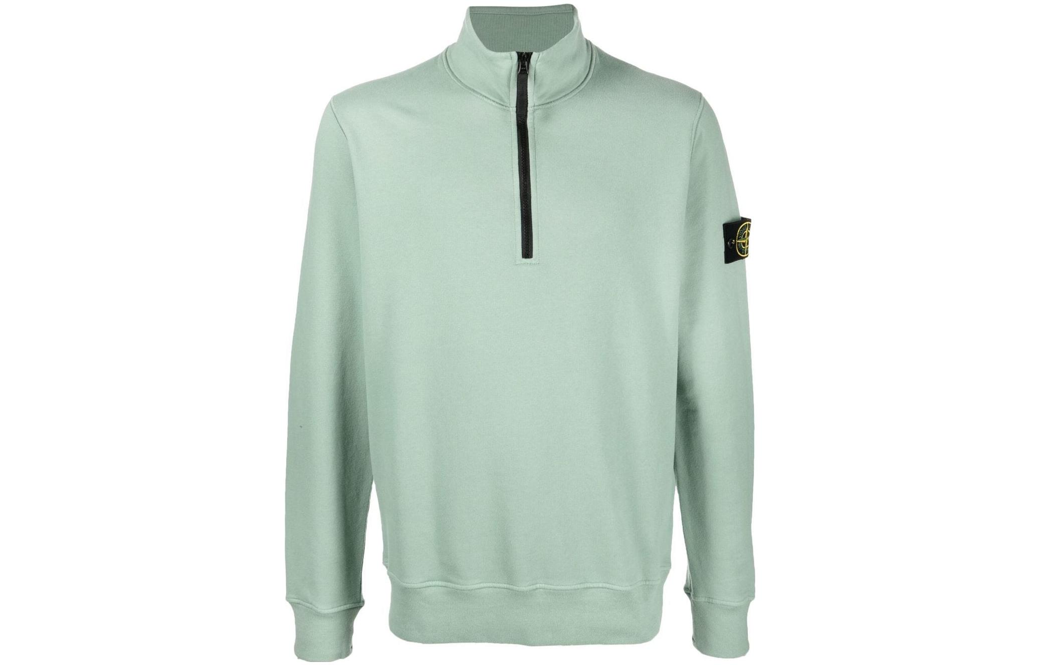 Stone Island FW22 Green Zip-Up Long Sleeve Sweatshirt Jacket 771561920-V0055