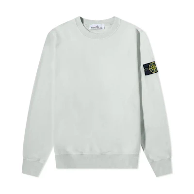Stone Island FW22 Grey Logo Pullover Casual Sweatshirt for Men 771563020-V0061