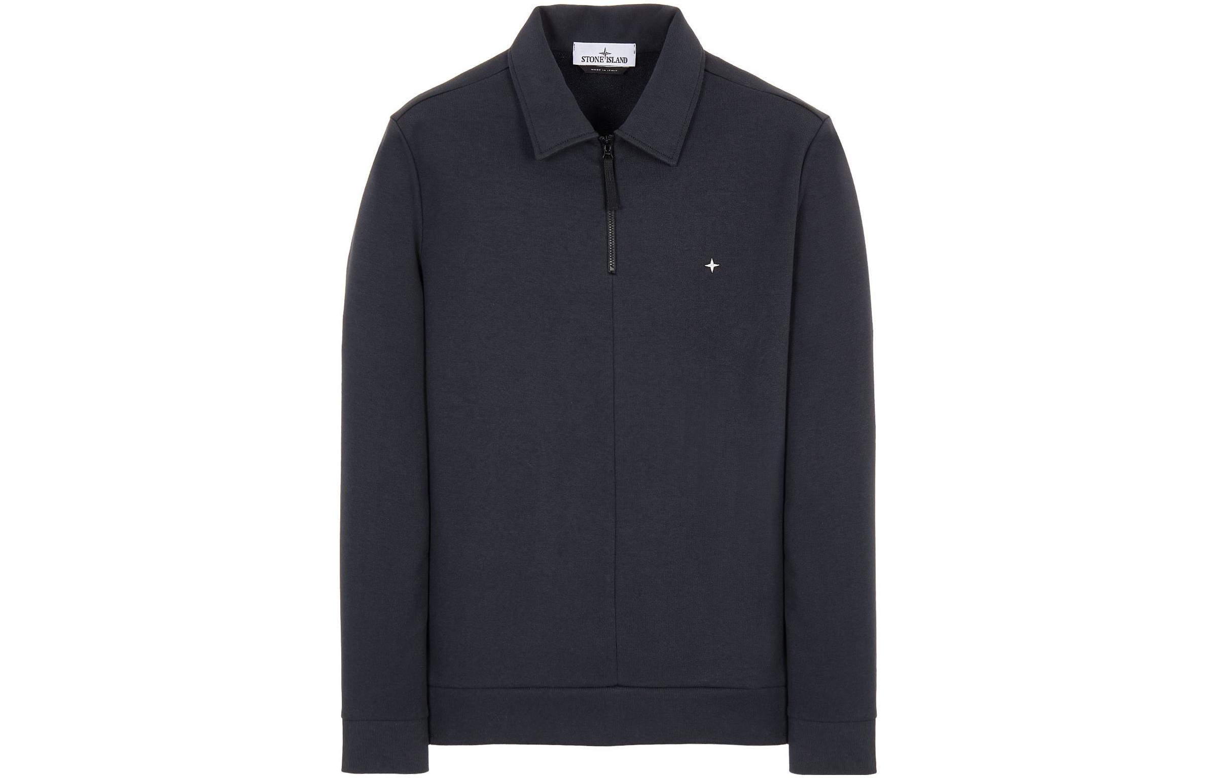 Stone Island FW22 Half-Zip Pullover Sweatshirt Navy Blue 7715629G5-V0020