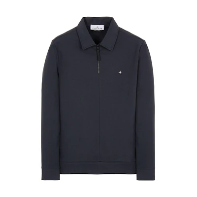 Stone Island FW22 Half-Zip Pullover Sweatshirt Navy Blue 7715629G5-V0020