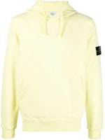 Stone Island FW22 Lemon Yellow Hoodie with Logo Patch and Kangaroo Pocket . 771564120-V0031 Stone Island FW22 Lemon Yellow Hoodie with Logo Patch and Kangaroo Pocket . 771564120-V0031