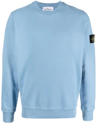 Stone Island FW22 Light Blue Logo Patch Long Sleeve Sweatshirt Men. 771563020-V0046 Order Stone Island FW22 Light Blue Logo Patch Long Sleeve Sweatshirt Men. 771563020-V0046
