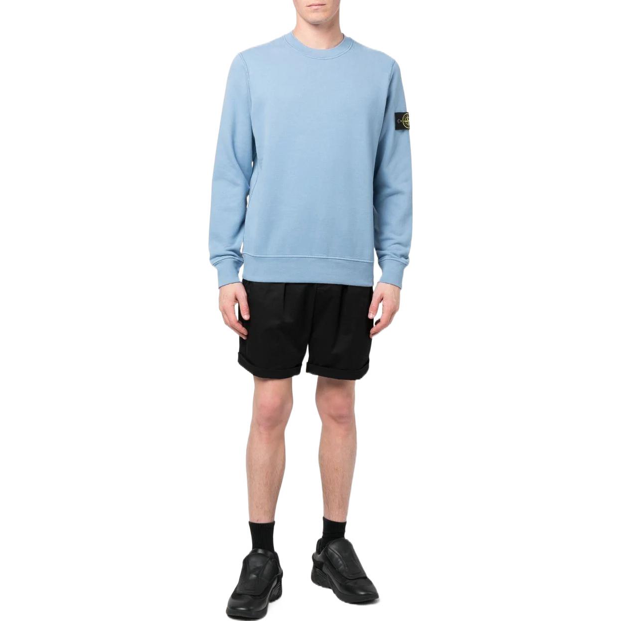 Stone Island FW22 Light Blue Logo Patch Long Sleeve Sweatshirt Men. 771563020-V0046 圖 3