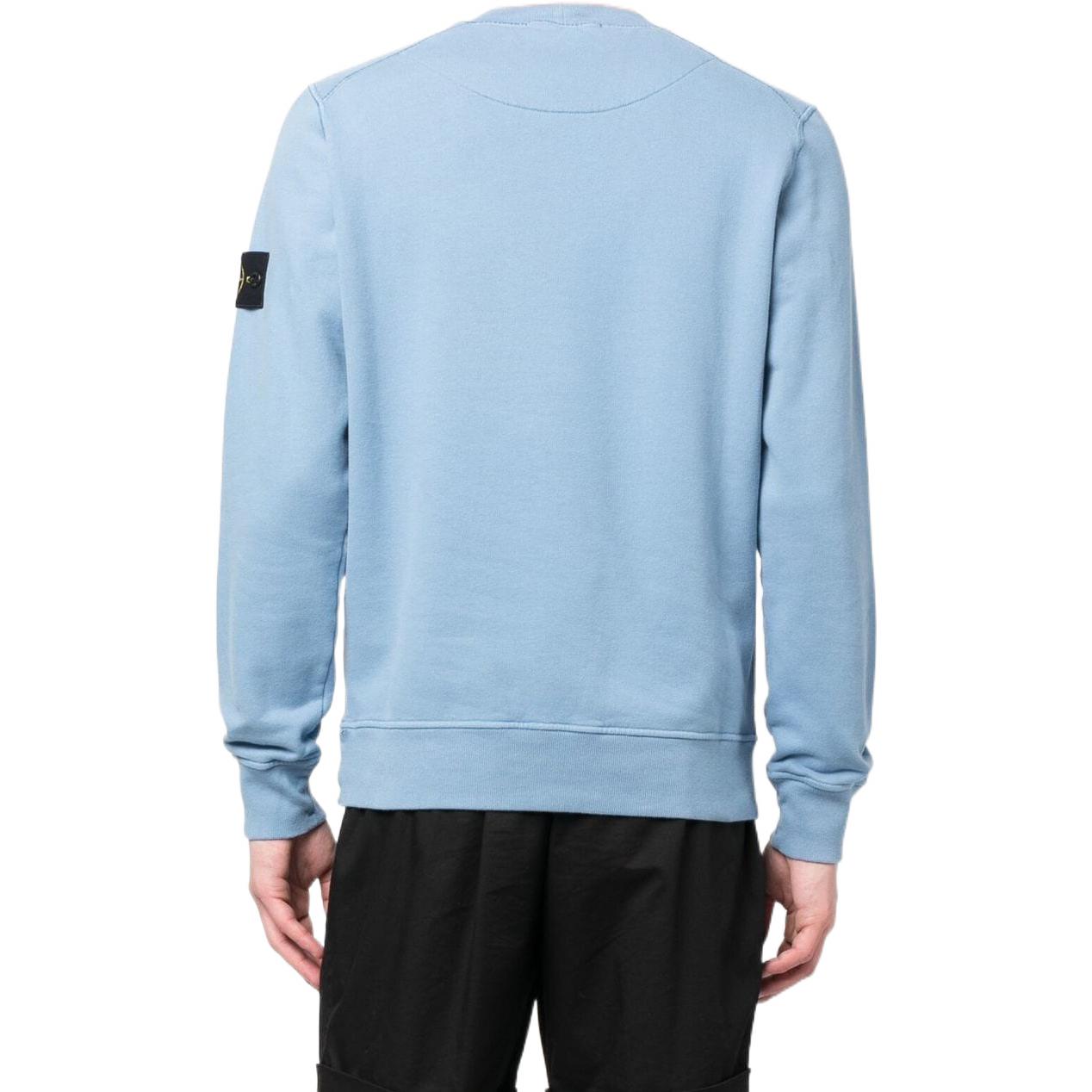 Stone Island FW22 Light Blue Logo Patch Long Sleeve Sweatshirt Men. 771563020-V0046 圖 4