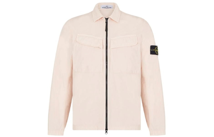 Stone Island FW22 Logo Badge Double Pocket Jacket Beige 7715101WN-V0180