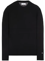 STONE ISLAND FW22 Logo Embroidered Crewneck Pullover Sweater Black () 7715502GA-V0029 STONE ISLAND FW22 Logo Embroidered Crewneck Pullover Sweater Black () 7715502GA-V0029