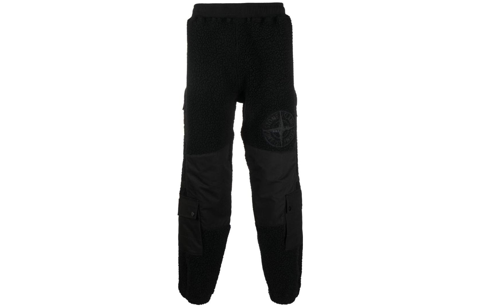 STONE ISLAND FW22 Logo Embroidered Jogger Pants Men’s Black 771561541-V0029
