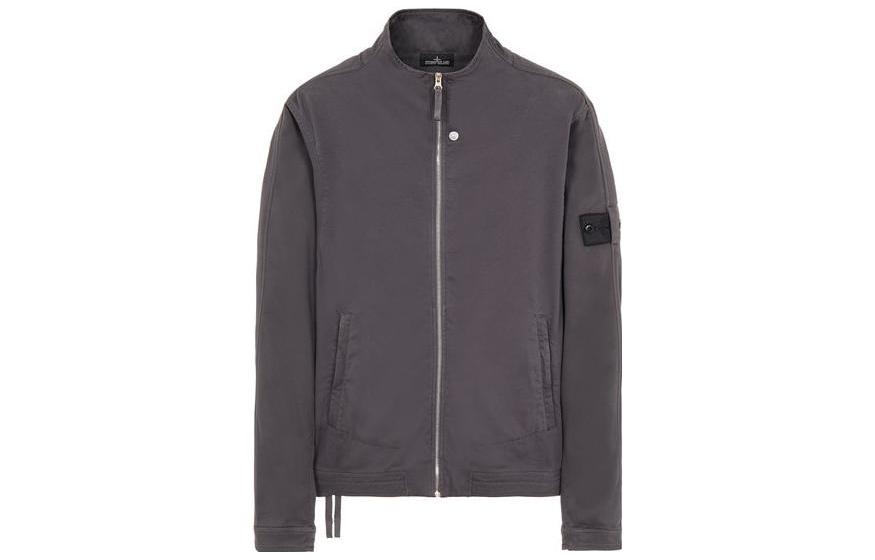 Stone Island FW22 Logo High-Neck Jacket Grey Mens 771510129-V0065