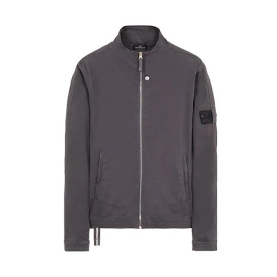 Stone Island FW22 Logo High-Neck Jacket Grey Mens 771510129-V0065
