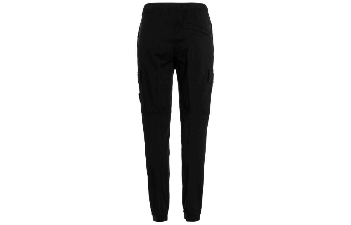 Lookbook STONE ISLAND FW22 Seluar Cargo Logo Patch Hitam Pakaian Lelaki 771531314-V0029