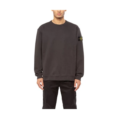 STONE ISLAND FW22 Logo Patch Crewneck Sweatshirt Men’s Charcoal Grey. 771561720-V0065