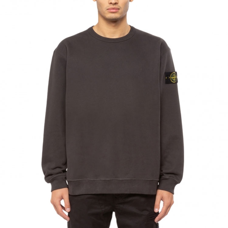 STONE ISLAND FW22 Logo Patch Crewneck Sweatshirt Men’s Charcoal Grey. 771561720-V0065 圖 3