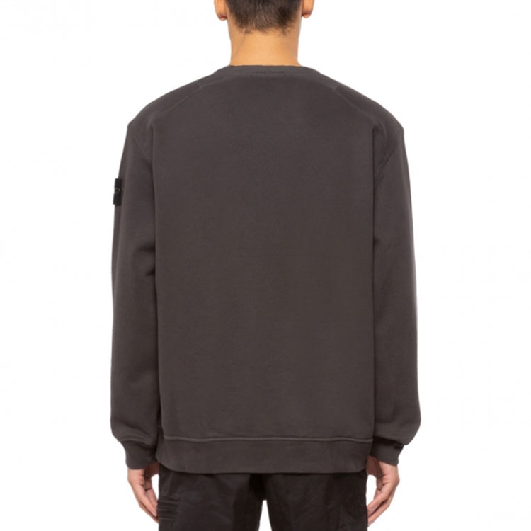 STONE ISLAND FW22 Logo Patch Crewneck Sweatshirt Men’s Charcoal Grey. 771561720-V0065 圖 4