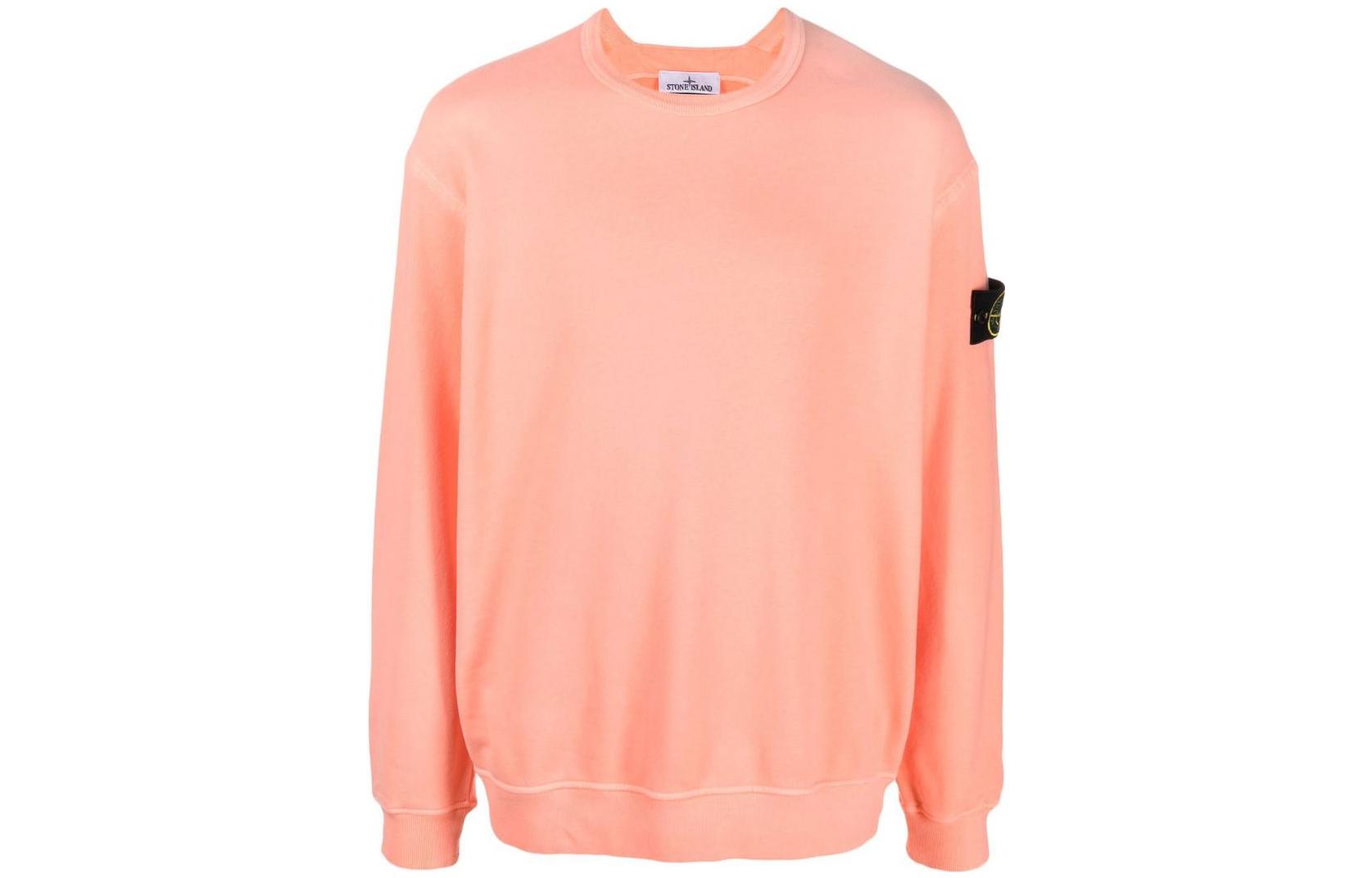 Stone Island FW22 Logo Patch Crewneck Sweatshirt Pink 771561720-V0083