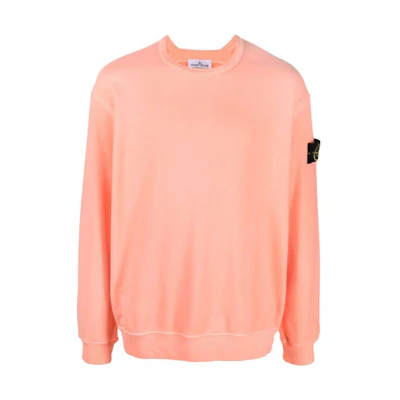 Stone Island FW22 Logo Patch Crewneck Sweatshirt Pink 771561720-V0083