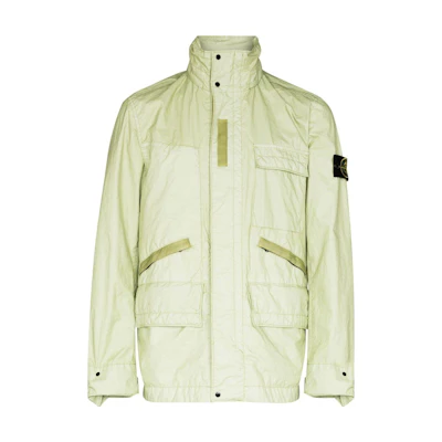 Stone Island FW22 Logo Patch High Neck Jacket Men’s Light Green 761540123-V0052