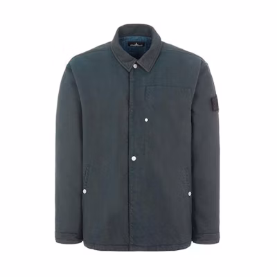 Stone Island FW22 Logo Patch Long Sleeve Jacket Petrol Blue 771510515-V0057