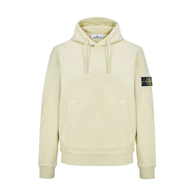 Stone Island FW22 Logo Patch Long Sleeve Sweatshirt Men’s Pale Yellow 771564120-V0035