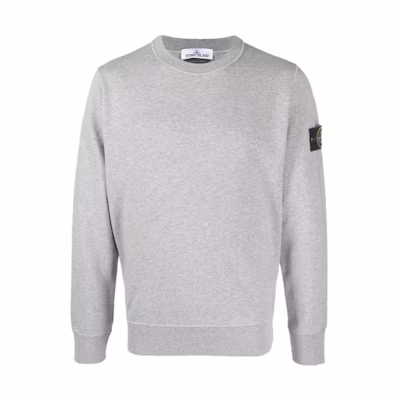 STONE ISLAND FW22 Logo Patch Oversized Pullover Sweatshirt Grey 761563051-V0M64