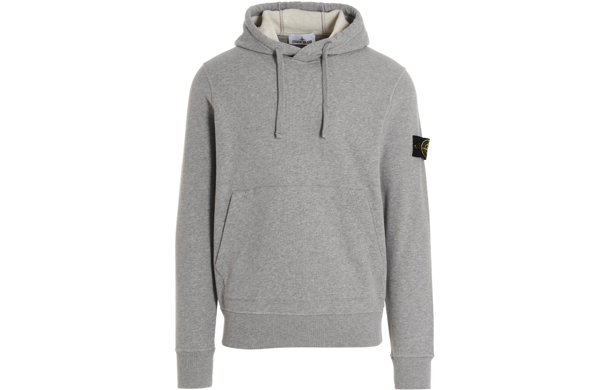 STONE ISLAND FW22 Logo Patch Pullover Hoodie Grey 771564120-V0M64