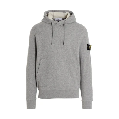 STONE ISLAND FW22 Logo Patch Pullover Hoodie Grey 771564120-V0M64
