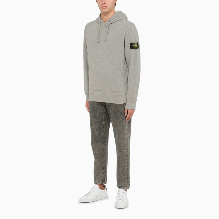 STONE ISLAND FW22 Logo Patch Pullover Hoodie Grey 771564120-V0M64 圖 4
