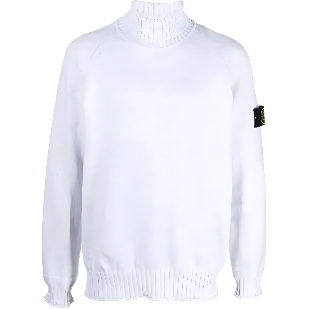 Stone Island FW22 Logo Patch Pullover Sweater Men’s Fog Gray. 7715505A2V0061