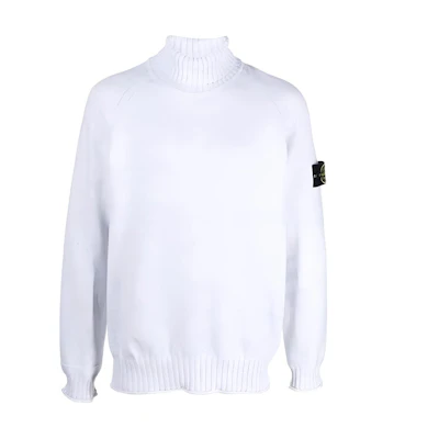Stone Island FW22 Logo Patch Pullover Sweater Men’s Fog Gray. 7715505A2V0061