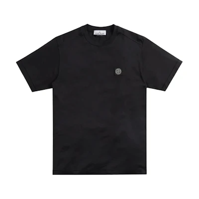 STONE ISLAND FW22 Logo Print Crewneck Short Sleeve T-Shirt Men Black 771524113-V0029