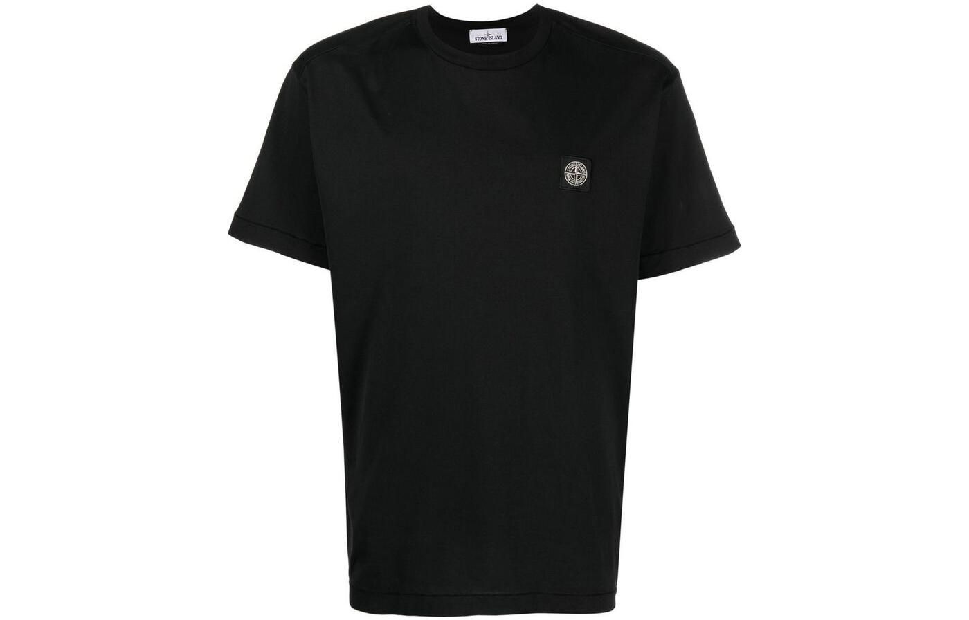 STONE ISLAND FW22 Logo Print Crewneck Short Sleeve T-Shirt Men Black 771524113-V0029 圖 2