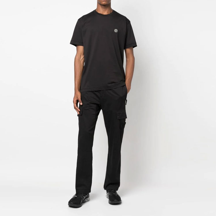STONE ISLAND FW22 Logo Print Crewneck Short Sleeve T-Shirt Men Black 771524113-V0029 圖 3