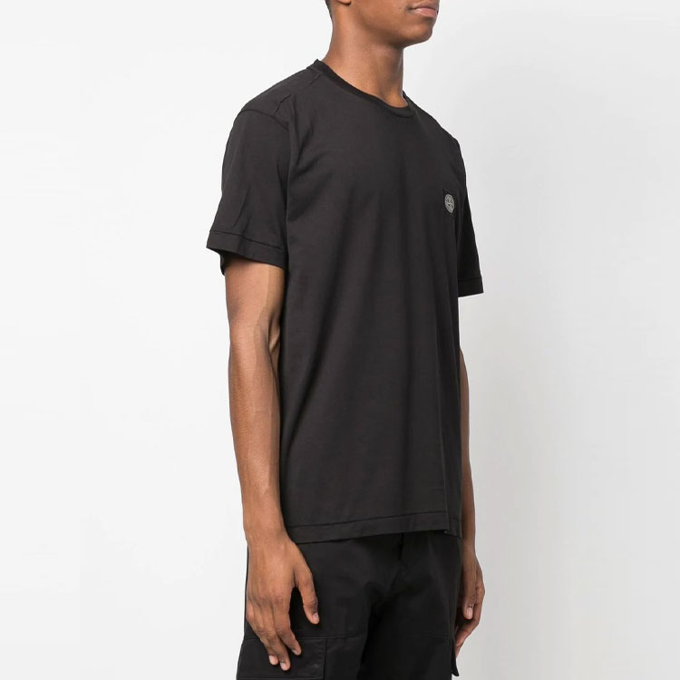 STONE ISLAND FW22 Logo Print Crewneck Short Sleeve T-Shirt Men Black 771524113-V0029 圖 5
