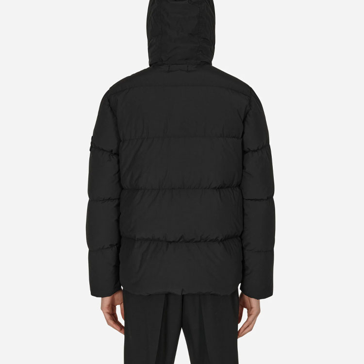 STONE ISLAND FW22 Logo Puffer Jacket Unisex Black Long Sleeve 771544132-V0029 圖 7