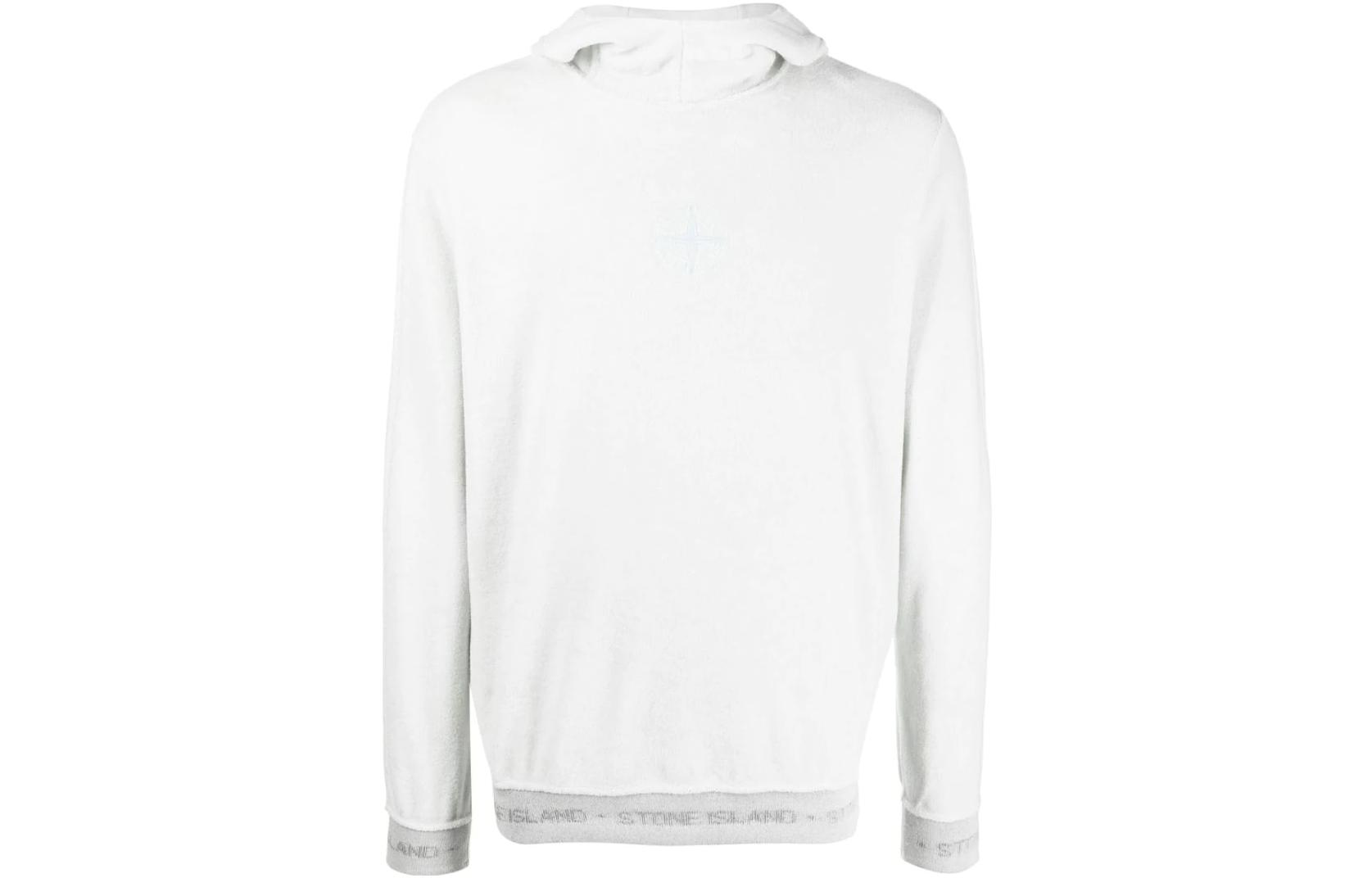 Stone Island FW22 Logo Pullover Hoodie Men’s White 7615651E3-V0003